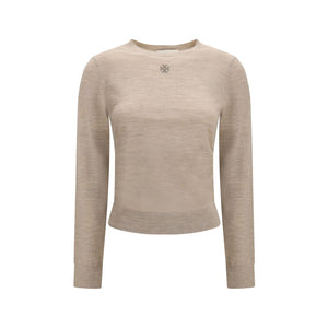 Tory Burch Beige Wool Oves Aries Sweatshirt