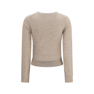 Tory Burch Beige Wool Oves Aries Sweatshirt