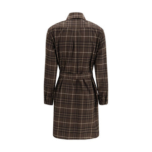Burberry Brown Cotton Casual Dress