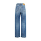 Saint Laurent Blue Cotton Relaxed Fit Jeans