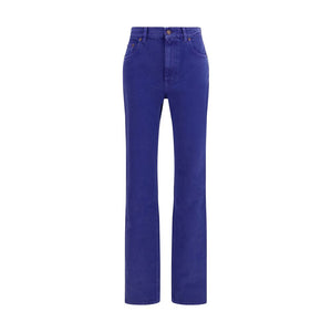 Chloé Blue Cotton Straight-Leg Jeans