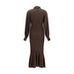 Jacquemus Brown Silk Casual Dress