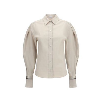 Brunello Cucinelli Beige Cotton Shirt