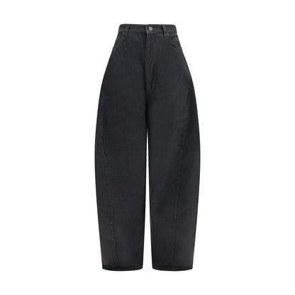 Balenciaga Black Cotton Casual Pants