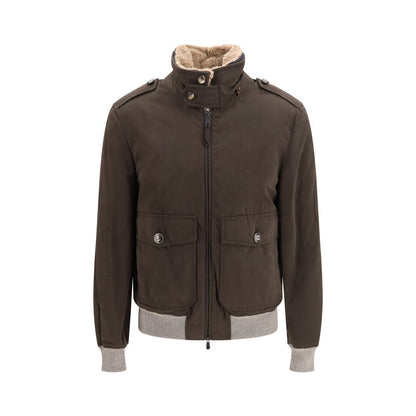 Brunello Cucinelli Brown Cotton Bomber