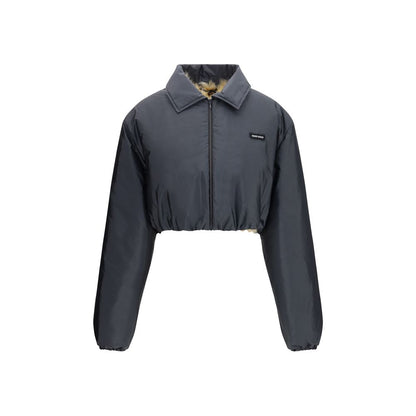 Miu Miu Gray Recycled Polyamide Shell Jacket