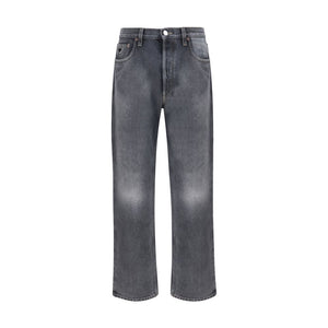 Prada Black Cotton Relaxed Fit Jeans
