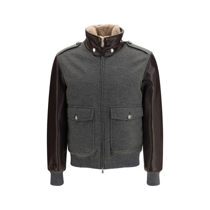 Brunello Cucinelli Gray Cashmere Bomber