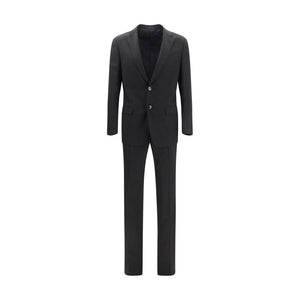 Giorgio Armani Black Wool Oves Aries Two-Piece Suit