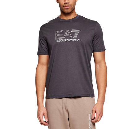 EA7 Emporio Armani Gray Cotton T-Shirt