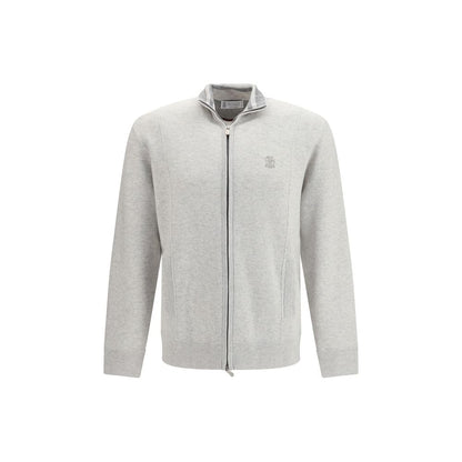 Brunello Cucinelli Gray Cashmere Cardigan