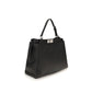 Fendi Black Calf Leather Bos Taurus Shoulder Bag