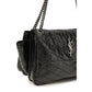 Saint Laurent Black Calf Leather Bos Taurus Shoulder Bag