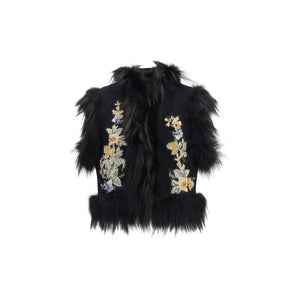 Fendi Black Wool Oves Aries Sleeveless Jacket