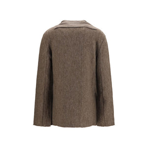 Giorgio Armani Brown Wool Oves Aries Full-Length Jacket