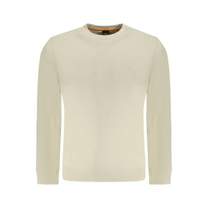Hugo Boss Beige Cotton Men Sweatshirt