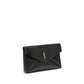 Saint Laurent Black Calf Leather Bos Taurus Clutch Bag