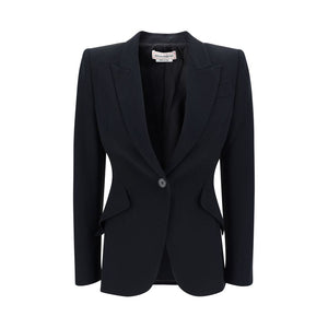 Alexander McQueen Black Acetate Blazer