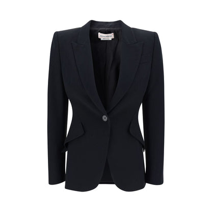 Alexander McQueen Black Acetate Blazer