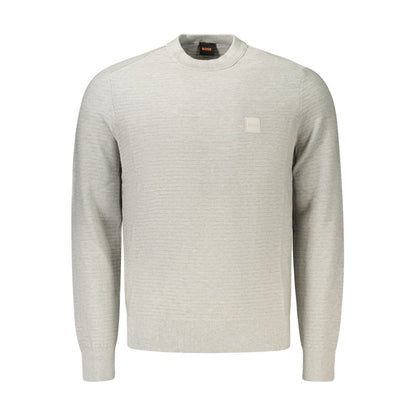 Hugo Boss Gray Cotton Sweatshirt