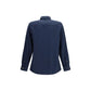 Brunello Cucinelli Blue Wool Oves Aries Shirt