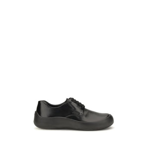 Prada Black Calf Leather Bos Taurus Sneakers