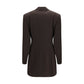 Saint Laurent Brown Wool Oves Aries Full-Length Jacket