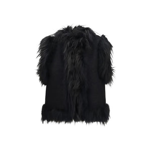 Fendi Black Wool Oves Aries Sleeveless Jacket