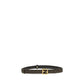 Fendi Black Calf Leather Bos Taurus Regular Belt