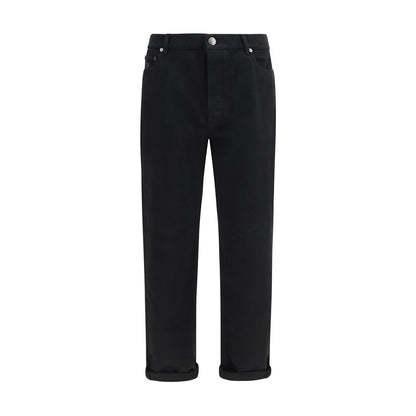 Brunello Cucinelli Black Cotton High-Waisted Jean