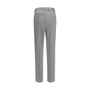 Brunello Cucinelli Gray Wool Oves Aries Dress Pants