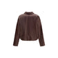 Brunello Cucinelli Bordeaux Lamb Ovis Aries Leather Jacket