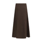Brunello Cucinelli Brown Wool Oves Aries Midi Skirt