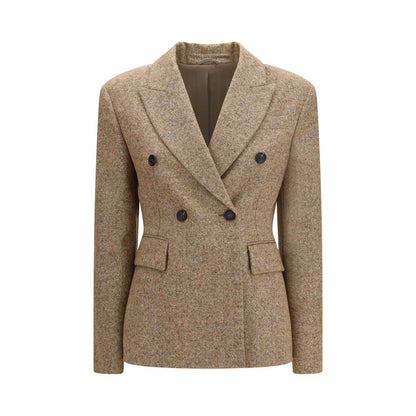 Brunello Cucinelli Beige Wool Oves Aries Full-Length Jacket