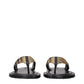 Burberry Beige Fabric Flip-Flop Sandals