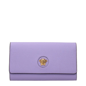 Versace Purple Leather Clutch Bag