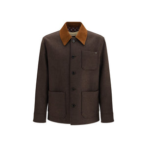 Valentino Garavani Brown Wool Oves Aries Full-Length Jacket