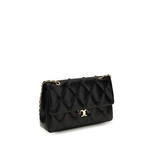Tory Burch Black Lamb Ovis Aries Shoulder Bag