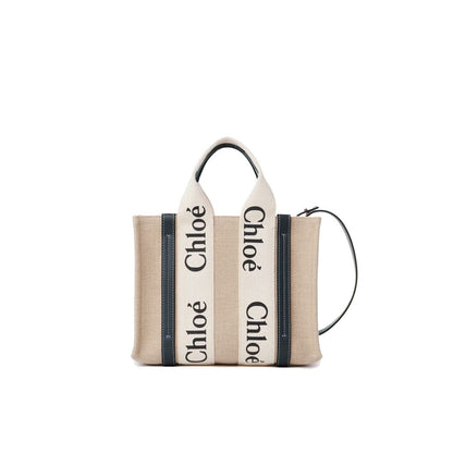 Chloé Beige Linen Tote Bag