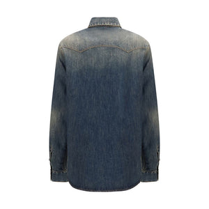 Fendi Blue Denim Shirt