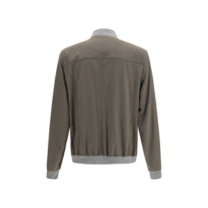 Brunello Cucinelli Bicolor Cashmere Bomber