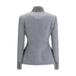 Alexander McQueen Gray Wool Oves Aries Full-Length Jacket