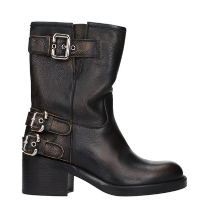 Chloé Black Leather Ankle Boots