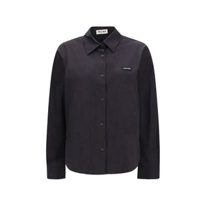 Miu Miu Black Cotton Dress Shirt