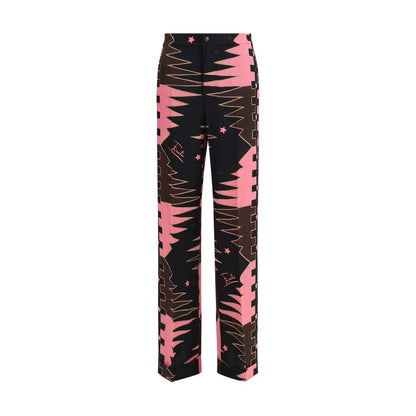 Emilio Pucci Multicolor Silk Casual Pants
