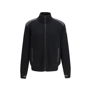 Moncler Grenoble Black Wool Oves Aries Cardigan