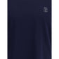 Brunello Cucinelli Blue Cotton T-Shirt