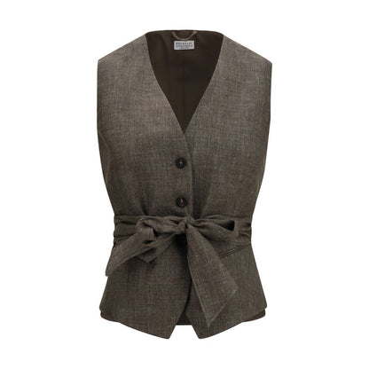 Brunello Cucinelli Brown Linen Blazer