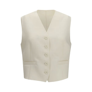 Fendi Beige Wool Oves Aries Waistcoat