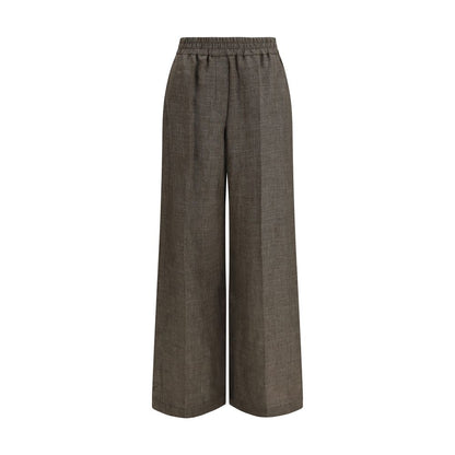Brunello Cucinelli Brown Linen Casual Pants